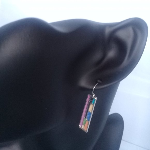 Silver sunset earrings - Picture 3 of 4